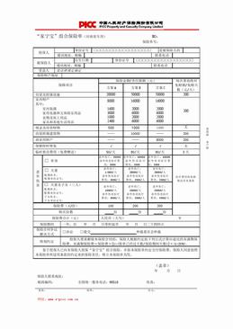 PICC“家宁宝”组合保险单.DOC
