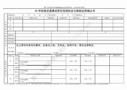 XX市轻微交通事故责任现场协议与索赔定损确认书（3页）.doc