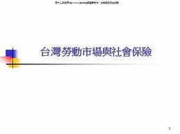台湾劳动市场与社会保险（22页）.ppt