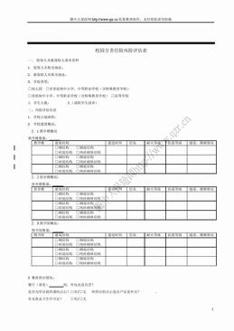 太平洋财产校园方责任险风险评估表（3页）.doc
