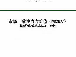 市场一致性内含价值（MCEV）（18页）.ppt