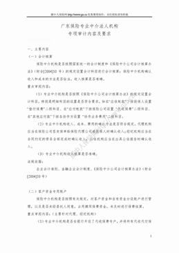 广东保险专业中介法人机构专项审计内容及要求（7页）.doc