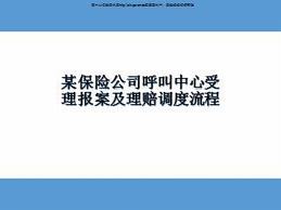 某保险公司呼叫中心受理报案及理赔调度流程（26页）.ppt
