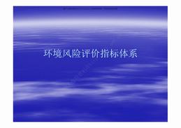 环境风险评价指标体系（35页）PPT.pdf