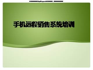 某保险公司手机远程销售系统培训(96页)PPT.r