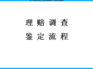 某保险公司理赔调查鉴定流程