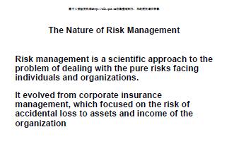 风险与保险原理课件_ch02 风险管理的性质